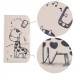 Cubot S308 - PU Leather Flip Stand Protective Phone Cover Case - White Case with Giraffe